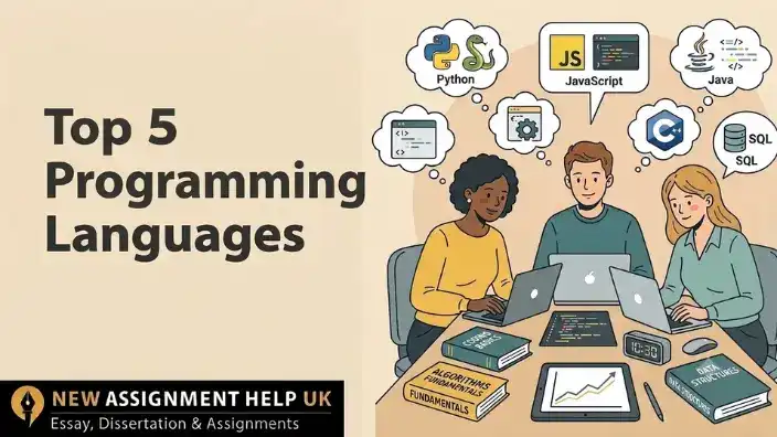 Top 5 Programming Languages UK Students Should Learn in 2026 – Infographic by New Assignment Help UK